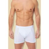 Tutku Erkek Siyah 6'lı Paket Elastan Streç Boxer, Beyaz, M