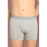 Tutku Erkek Siyah 6'lı Paket Elastan Streç Boxer, Gri, S