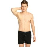 Tutku Erkek Siyah Düğmeli Boxer Düz Desenli 5'li Paket Rahat Kullanım İçin - XL
