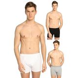 Tutku Erkek Siyah Likralı Boxer 6'lı Paket, Siyah-Beyaz-Gri, XL