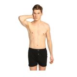 Tutku Erkek Siyah Pamuklu Penye Düğmeli Boxer, S Beden, 3'lü Set