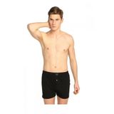 Tutku Erkek Siyah Penye Düğmeli Boxer, XL Beden