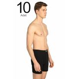 Tutku Erkek Siyah Ribana Paçalı Külot, 10'lu Paket, 3XL Beden