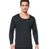 Tutku Erkek Siyah Termal Üst Fanila İçlik, Uzun Kol,%60 Polyester%35 Viskon%5 Elastan
