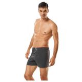 Tutku Erkek Slip Boxer, Pamuklu, Düğmeli, Füme, 3XL, 6'lı Paket