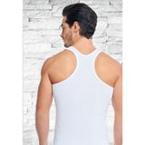 Tutku Erkek Spor Atlet 3Lü Paket Pamuklu Esnek Kumaş Beyaz Renk