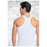 Tutku Erkek Spor Atlet 3'lü Paket Pamuklu Ribana Kumaş, Beyaz, L