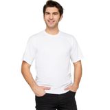 Tutku Erkek T-Shirt,%90 Pamuk%10 Likra, 0 Yaka, Beyaz, 20'li Paket