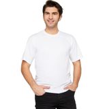Tutku Erkek T-Shirt,%90 Pamuk%10 Likra, 0 Yaka, Beyaz, Beden 5