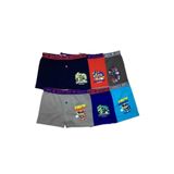 Tutku Erkek Tec0253 Çocuk Elastan Baskılı Boxer 6 Adet, Füme, 5