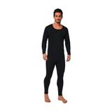 Tutku Erkek Termal Alt ve Üst Takım,%60 Polyester%35 Viskon%5 Elastan, Siyah, XL Beden
