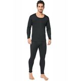 Tutku Erkek Termal İçlik Alt Üst Takım, Polyester, Siyah, L Beden