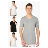 Tutku Erkek V Yaka Kısa Kollu İç Giyim T-Shirt, 4'lü Paket, Çok Renkli, S Beden