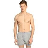 Tutku Gri Düz Desenli Erkek Düğmeli Boxer 5'li Paket Rahat Kullanım İçin - 3XL