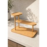 Tutku Home 3 Katlı Bambu Raf & Sunumluk