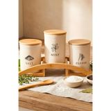 Tutku Home Bambu Standlı 3'lü Baharatlık Seti