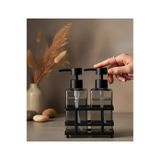 tutku home Metal Stand İkili Cam Sıvı Sabunluk