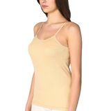 Tutku Kadın 10 Adet Siyah Renk Ribana İp Askılı Atlet, Ten Rengi, 2XL