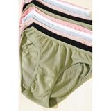 Tutku Kadın 12'li Cotton Bikini Nefen Alan Doku Kumaş Çok Renkli L Beden