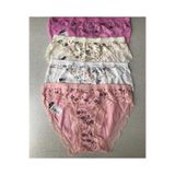 Tutku Kadın 12'li Paket Desenli Dantelli Bikini Külot Asorti Kilot 0821, Çok Renkli (Desenli), S/M