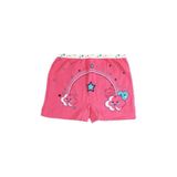 Tutku Kadın 3'lü Paket Elastan Kız Çocuk Baskılı Külot Boxer Şort, Nar Çiçeği, 7-8 Yaş