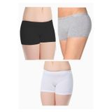 Tutku Kadın 3lü Paket Penye Kumaş Likralı Pantolon Boxer Külot Yeni Sezon