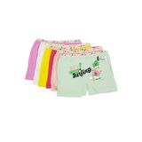 Tutku Kadın 6 Adet Kız Çocuk Baskılı Rengarenk Baskılı Pamuklu Boxer, Çok Renkli, 9-10 Yaş