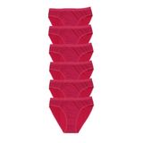 Tutku Kadın 6'lı Paket Bikini Külot Premium Kumaı%100 Pamuk Standart Beden (6 Adet), Kırmızı, Standart