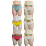 Tutku Kadın 6'lı Paket Karışık Renkler Bikini, Beyaz, Standart