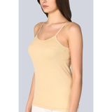 Tutku Kadın Atlet, 3'lü Set, İp Askı, Ribana Kumaş, Ten Rengi, 3XL Beden