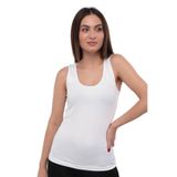 Tutku Kadın Beyaz Elit Elastan Geniş Askılı Atlet, XL Beden