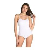 Tutku Kadın Beyaz İp Askılı Likralı Çıtçıtlı Body, 2XL