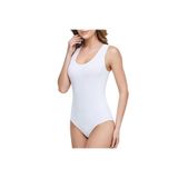 Tutku Kadın Beyaz Kalın Askılı Çıtçıtlı Body, 2XL Beden