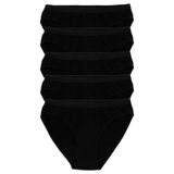 Tutku Kadın Beyaz Penye Bikini 5'li Külot, Siyah, M