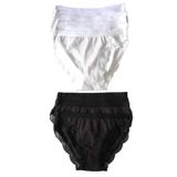 Tutku Kadın Cotton Pamuk Bikini Külotu, Siyah-Beyaz, S Beden, 10'lu Paket