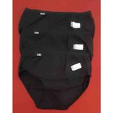Tutku Kadın Elastan Bato Külot Paket Içeriği 3 Adet Beden 6(3XL) - 001 Siyah