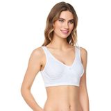 Tutku Kadın Geniş Askılı Penye Anne Yarım Atlet Sütyen, Beyaz, 100 Beden