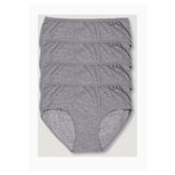Tutku Kadın Gri İç Giyim Külot, 4'lü Paket, Bato Model, Likralı Pamuk, 2XL