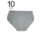 Tutku Kadın Gri Likralı Bato Külot, 10'lu Paket, S Beden