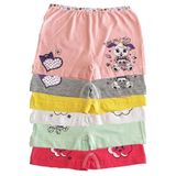 Tutku Kadın İç Giyim Kız Çocuk Renkli Likralı Pamuk Boxer Külot 6'lı Pa, Çok Renkli, 10 Yaş