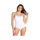 Tutku Kadın İp Askılı Likralı Kancalı Çıtçıtlı Body Tekli Paket, Beyaz, L