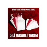 Tutku Kadın Kaliteli%100 Pamuklu 5'li Jakarlı İç Çamaşır Takımı, Çok Renkli, S