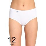 Tutku Kadın Karışık Renk 12'li Paket Likralı Bato Külot Elf568T0924Ccm12, Ten Rengi, M