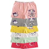 Tutku Kadın Kuzey Underwear 0181 Kız Elasten Baskılı Şort (6'lı), Çok Renkli, 7-8 Yaş
