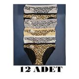 Tutku Kadın Leopar Desen Lüx Bikini Külot Karışık Asorti Renk 12 Adet, Leopar Desenli, 4