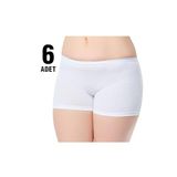 Tutku Kadın Pantolon Külot, 6'lı Set, Beyaz ve Siyah