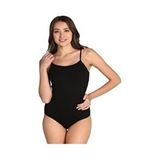Tutku Kadın Siyah Ip Askılı Likralı Dokuma Kumaş Kancalı Çıtçıtlı Body Tekli M Beden