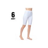 Tutku Kadın Tayt, 6'lı Paket, Likra, Kısa Diz Üstü, Büyük Beden, Gri, 4XL