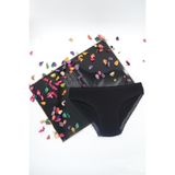 Tutku Kadın Tırnak Dantelli Bikini Slip, Siyah, M