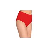 Tutku Kadın%100 Pamuklu Ribana Geniş Bel Kalın Lastik Bato Külot 6'lı Paket, Kırmızı, XL